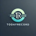 DALL·E 2024-11-07 23.40.33 - A minimalist, modern logo for 'TodayRecord.com' with the initials 'TR' in a sleek and professional style. Use a calming color palette, with blues and